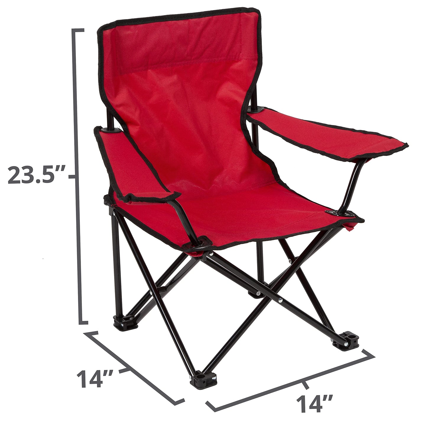 Pacific Play Tents Ruby Red Kids Super Folding Chair, 14" L x 14" W x 23.5" H