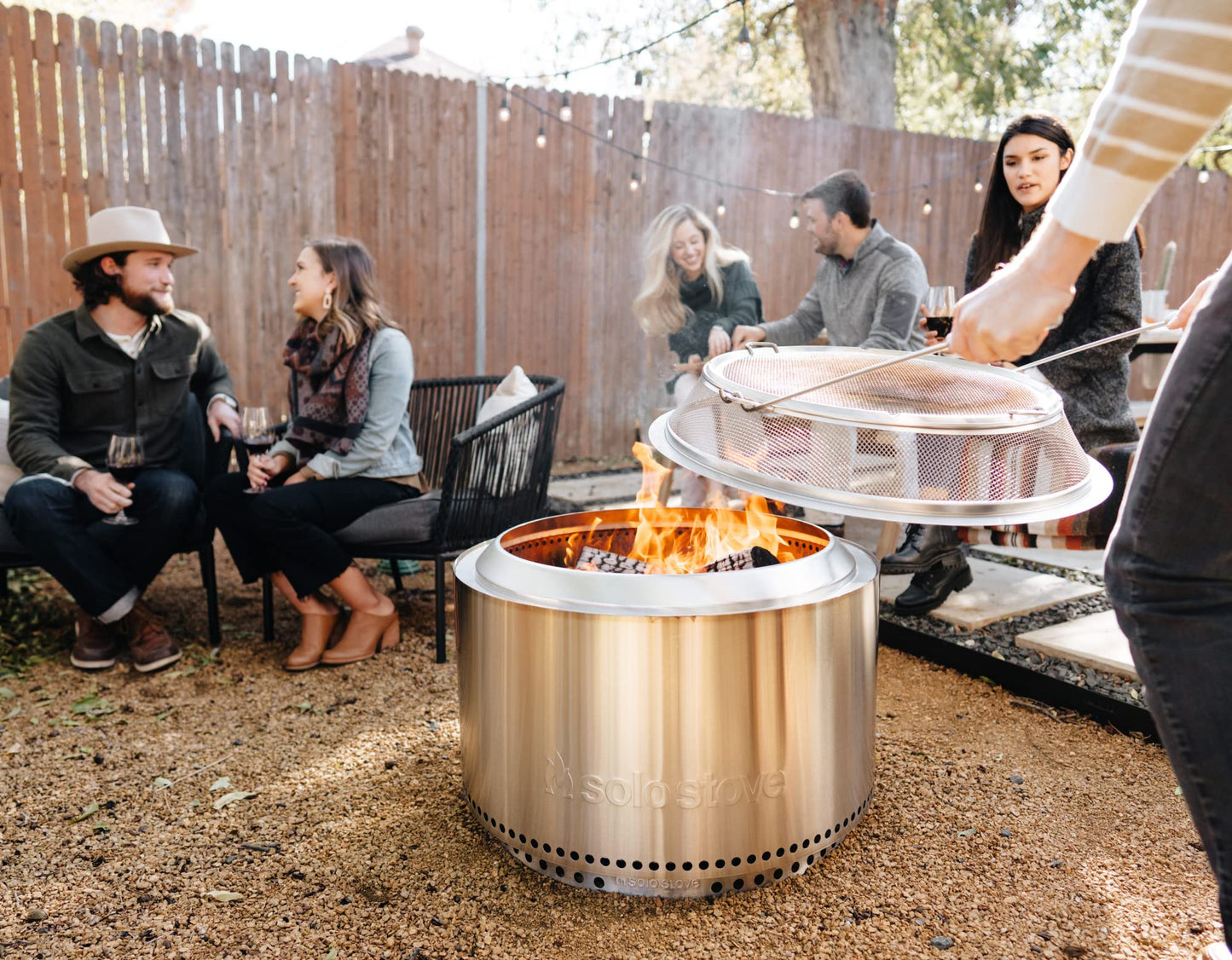 Solo Stove Yukon Shield - Durable Stainless Steel Spark Protector Mesh Screen for Fire Pits, Keeps Pops and Hot Embers Contained for Safe Outdoor Fires, includes Shield Removal Tools