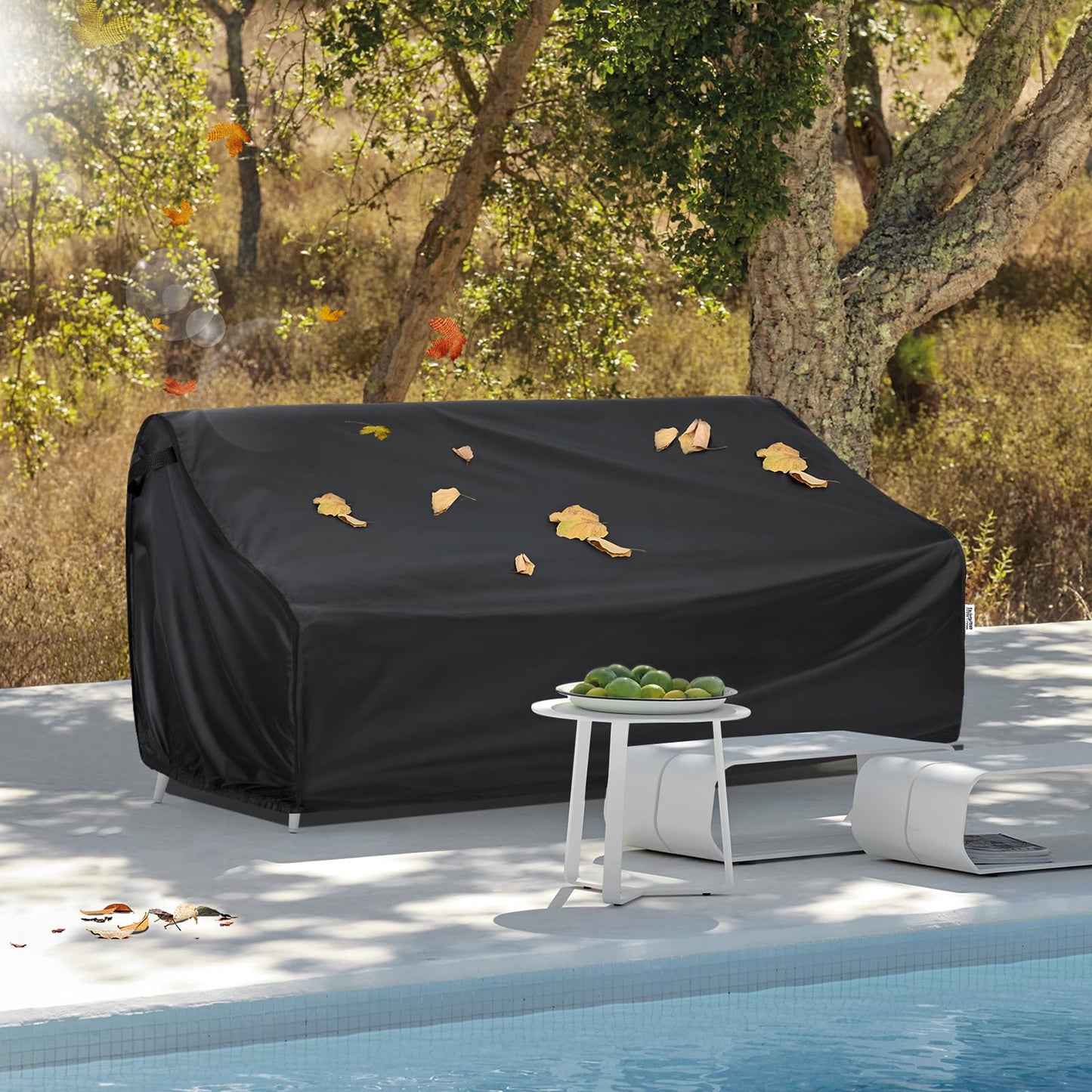 VARIETYFACE Patio Furniture Covers Waterproof, 3-Seater Outdoor Sofa Covers Sunproof,Durable Lawn Furniture Covers, Fits up to 79Wx37Dx35H inches, Black