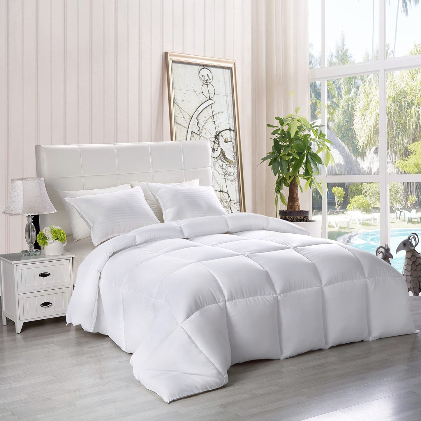 Utopia Bedding Down Alternative Twin XL Comforter - All Season Comforter, Plush Siliconized Fiberfill Duvet Insert, Box Stitched (Twin XL, White)