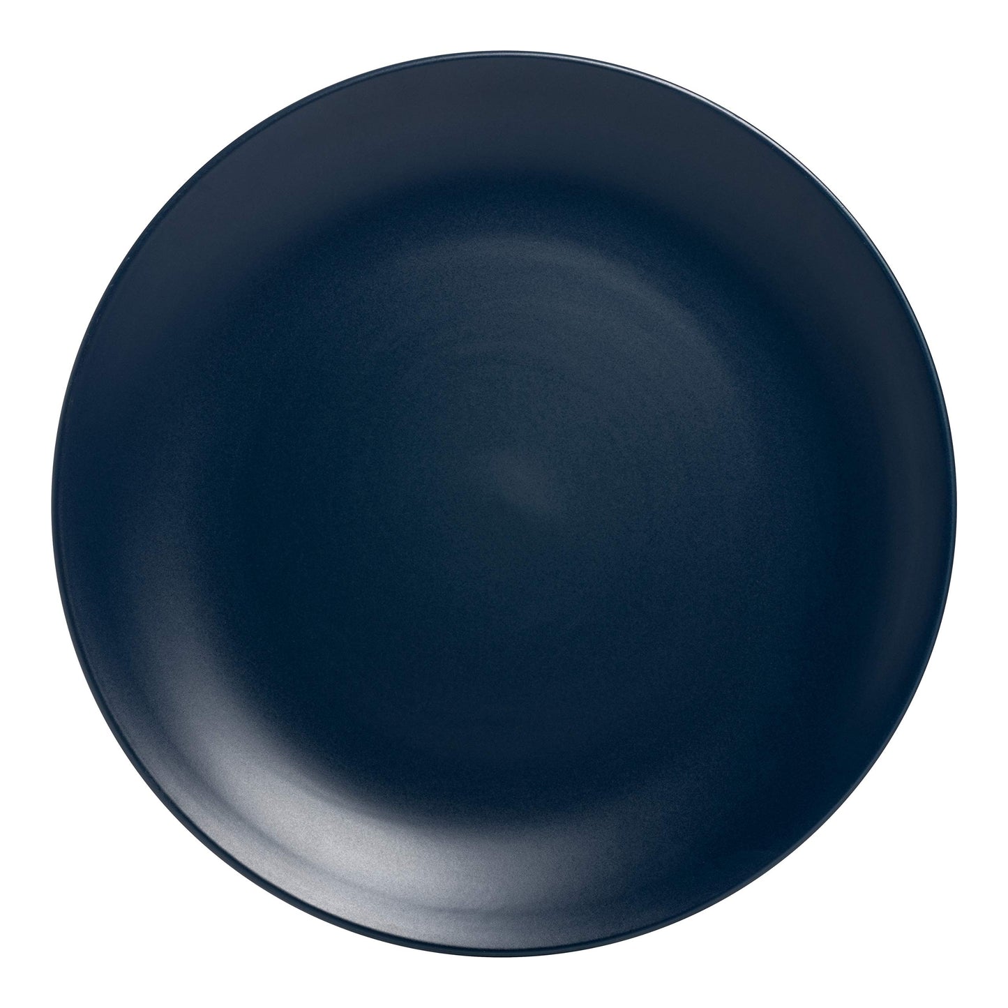 10 Strawberry Street Wazee Matte 10.5" Coupe Dinner Plate, Set of 6, Midnight Blue