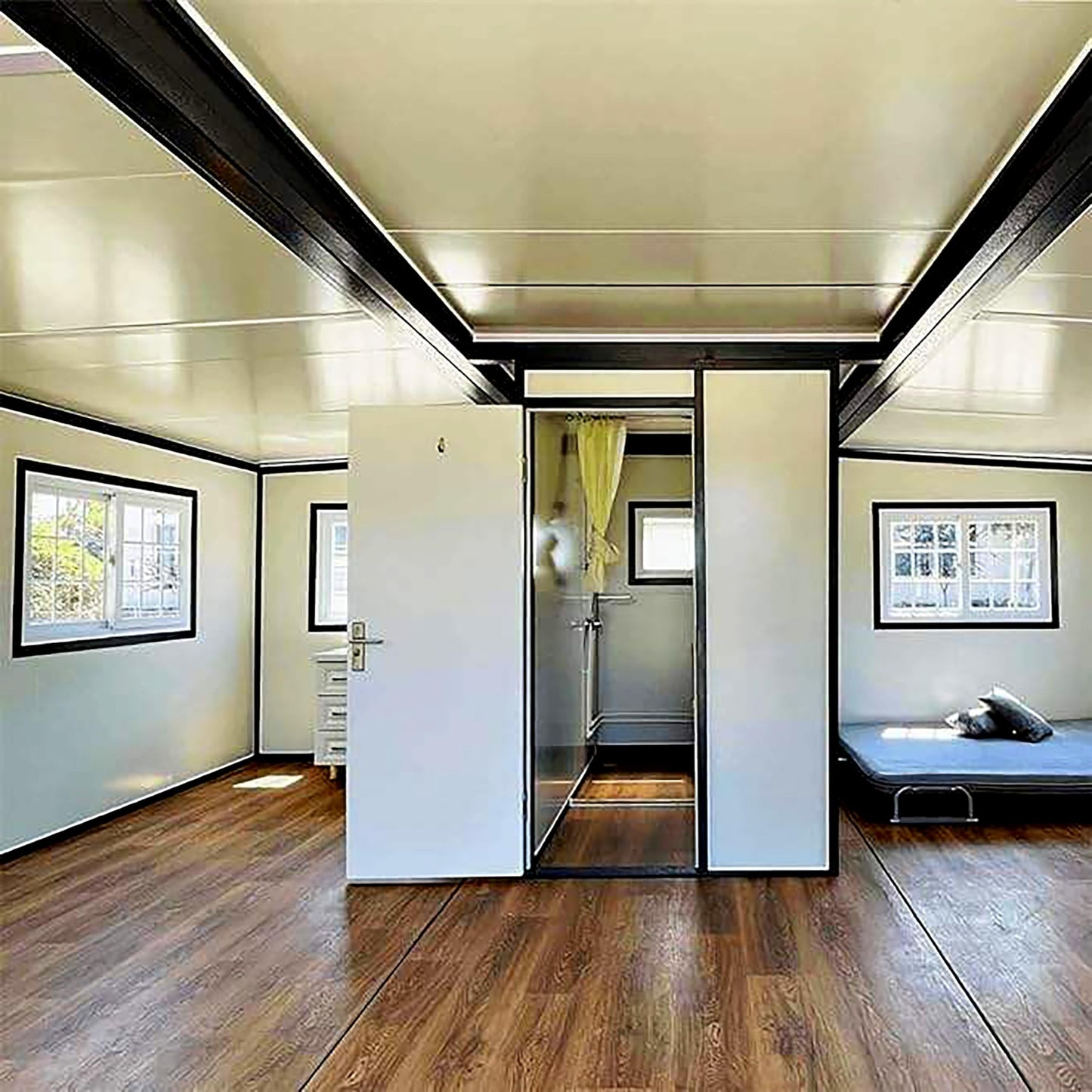 Innovative Prefab Tiny House - Portable Container Home for Sustainable Living - Expandable Design 19ft x 20ft