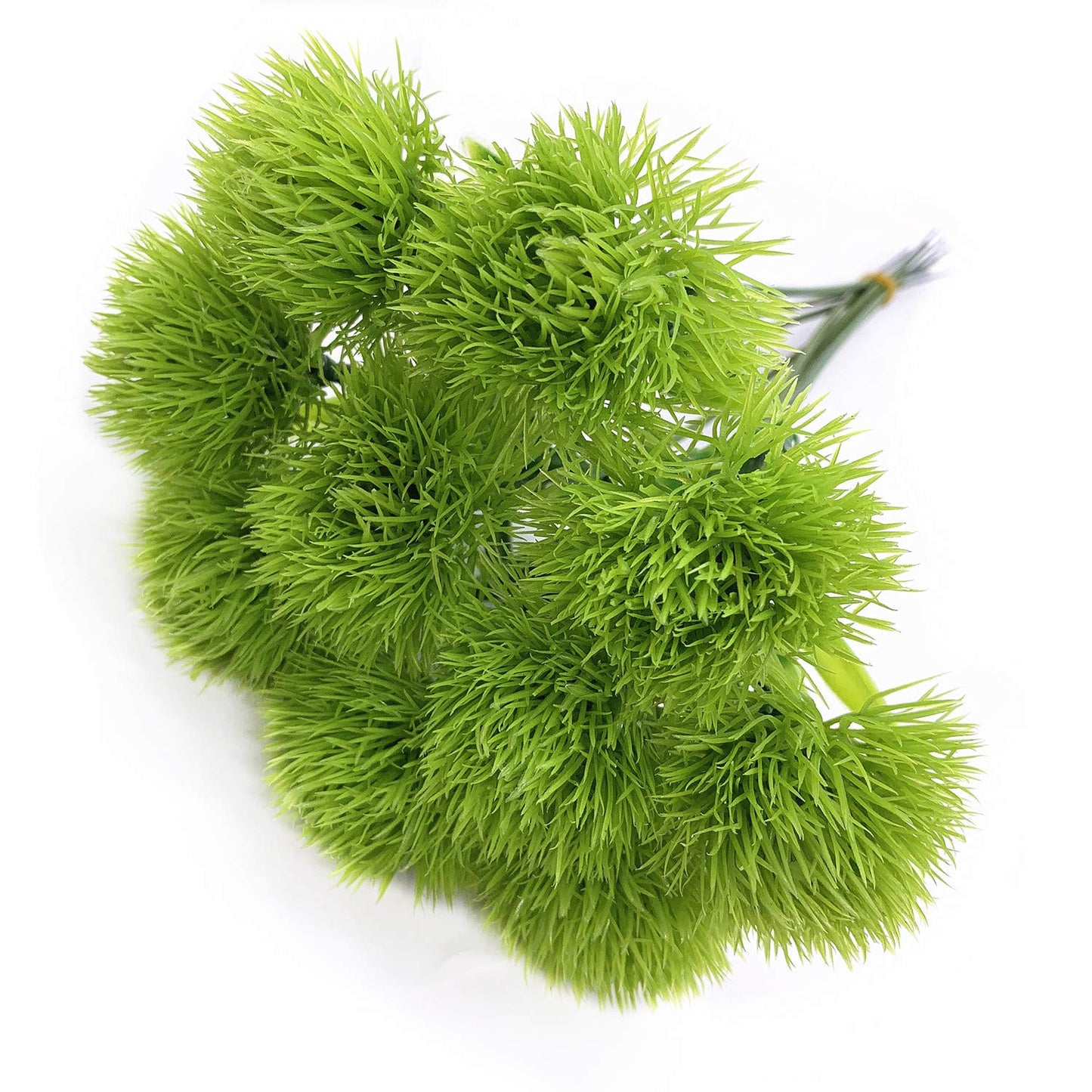 CATTREE Artificial Dandelion Flowers, Plastic Plants Shrubs Bushes Fake Grass Wedding Indoor Outdoor Home Garden Arrangements Party Decoration Planting Filler - Green 10 Pcs