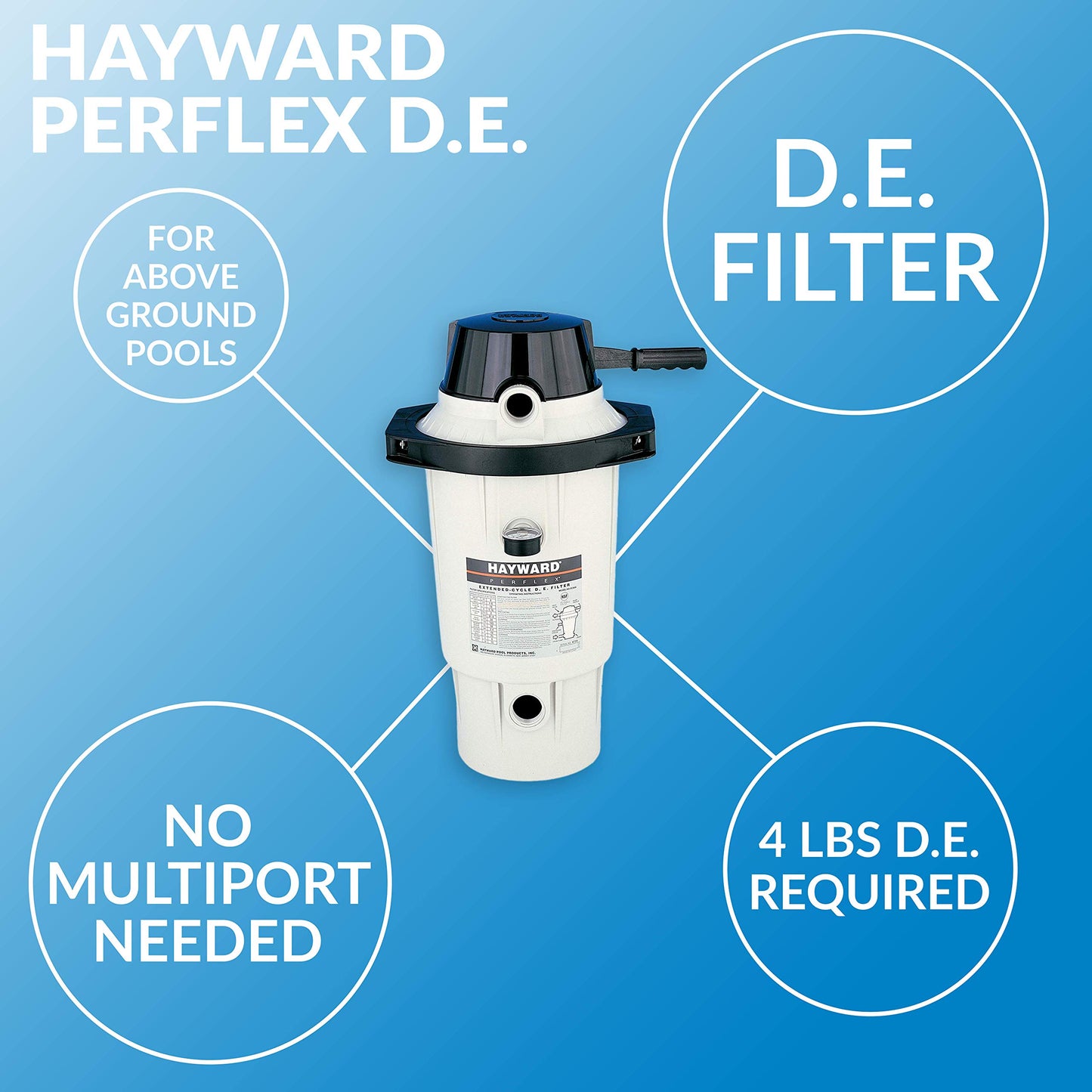 Hayward W3EC40AC Pool Filter, Gray