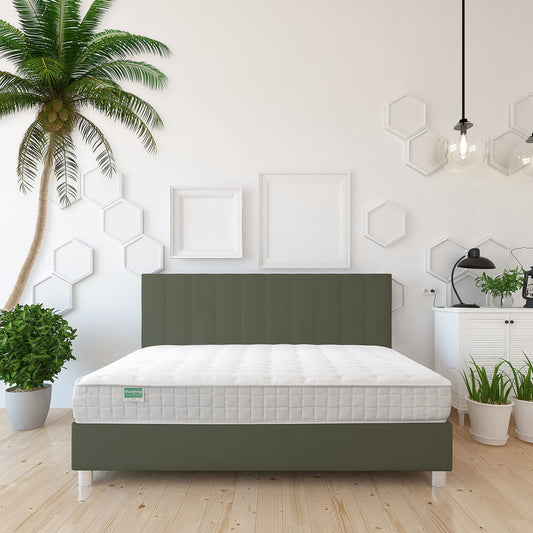 NATURAL LIFE PALMPRING Cambay Full Mattress - Organic Coconut Coir 8” Extra Firm 1 Layer Comfortable Sleep Bed Dust Free
