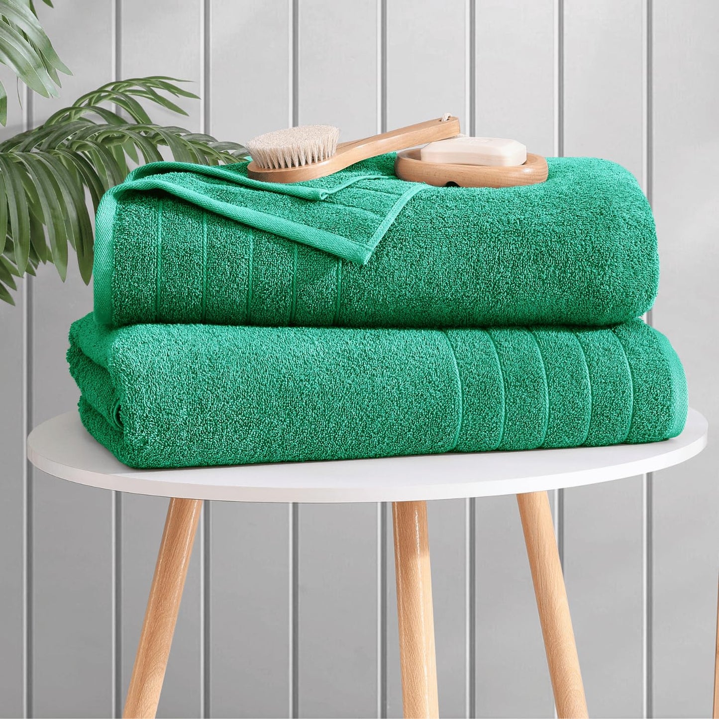 Casa Platino Bath Sheets Large, 2 Pack Bath Sheet(36"x 72"), 100% Ring Spun Cotton Green Bath Sheet, Highly Absorbent Bath Sheets, Quick Dry Bath Sheets, Soft Towel, Bath Sheet Towels Oversized