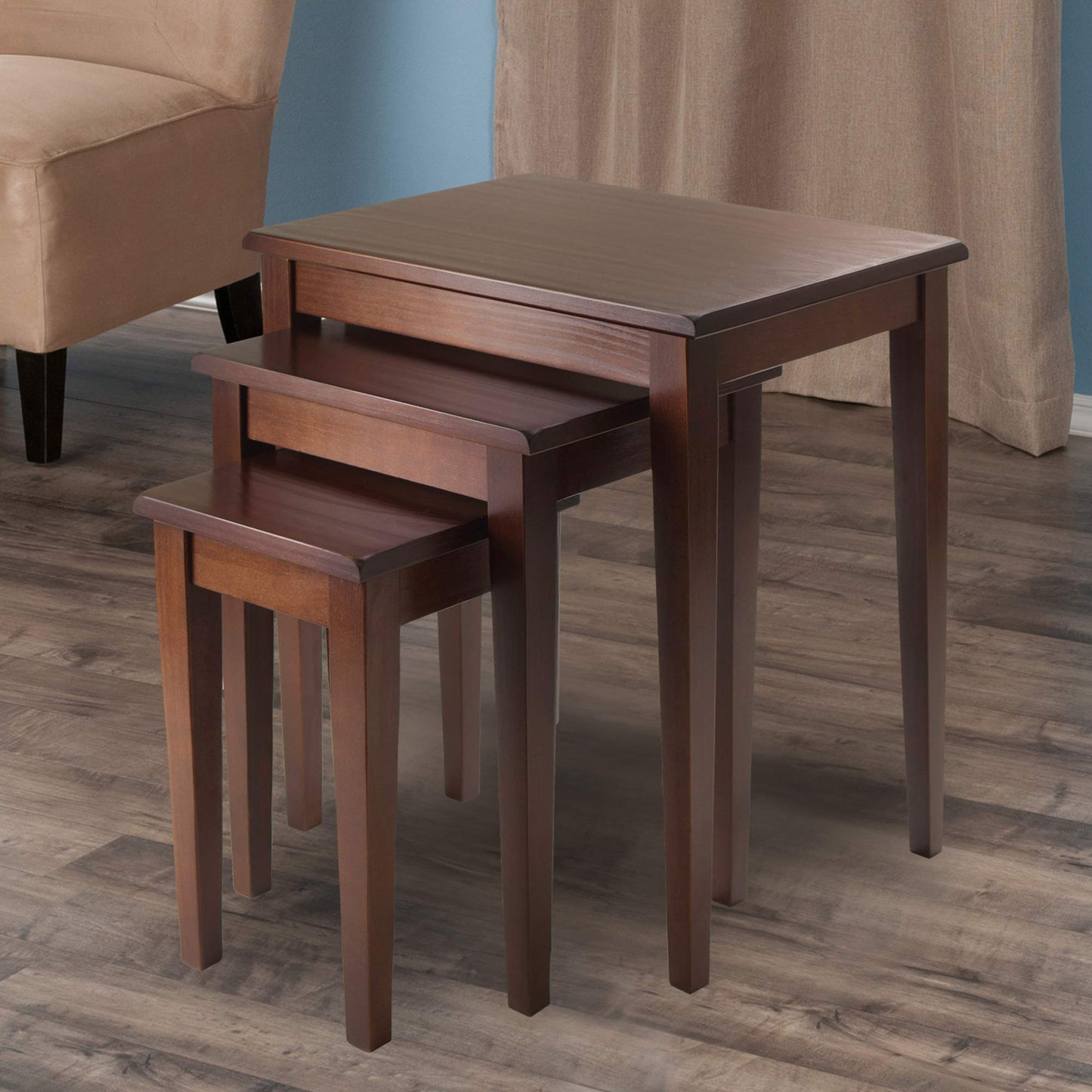 Winsome Wood Regalia Accent Table, Walnut, 14.9"D x 20"W x 21.6"H