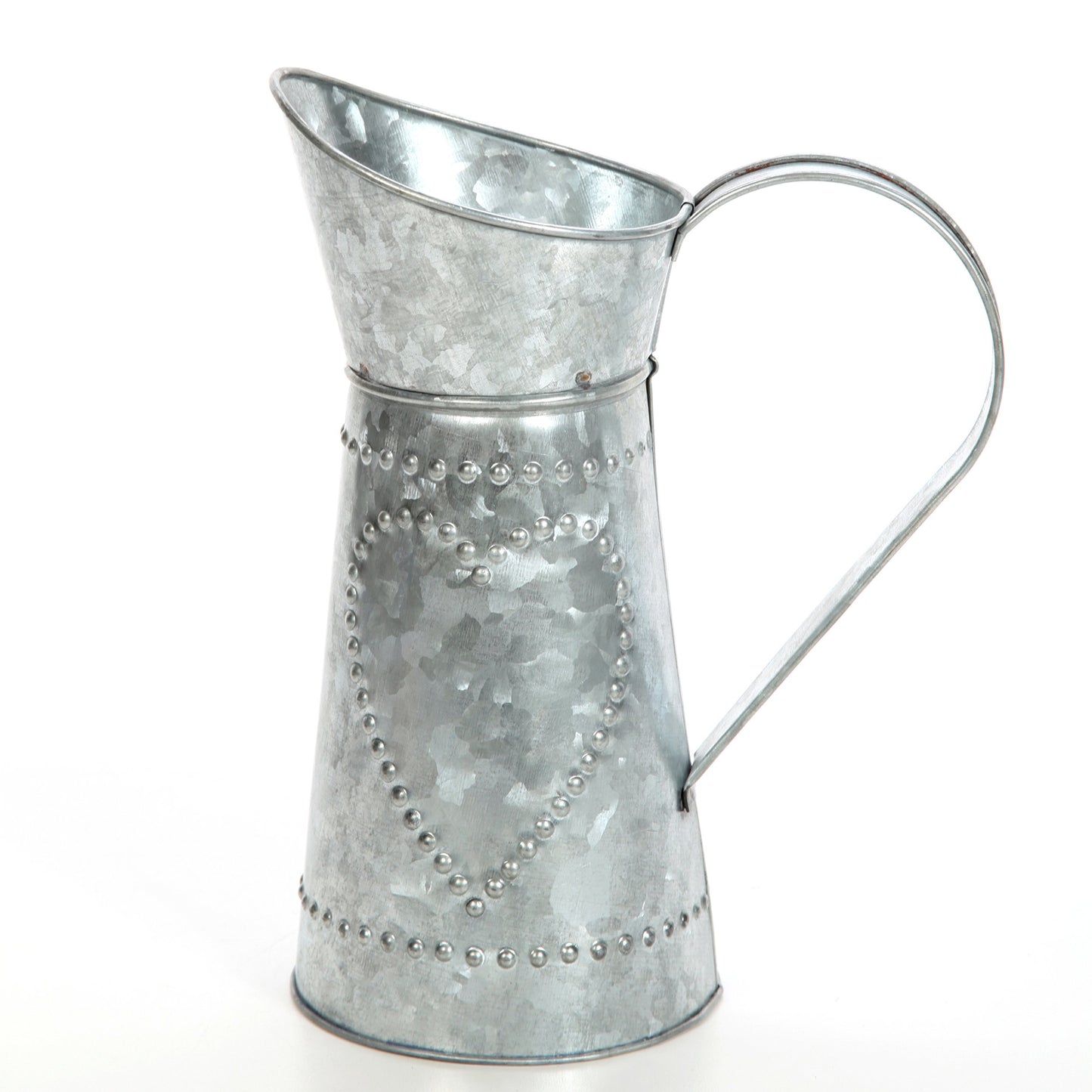 Hosley 9.25 Inch High Galvanized Decorative Pitcher. Ideal for Home Wedding Country Living Garden decor. O4