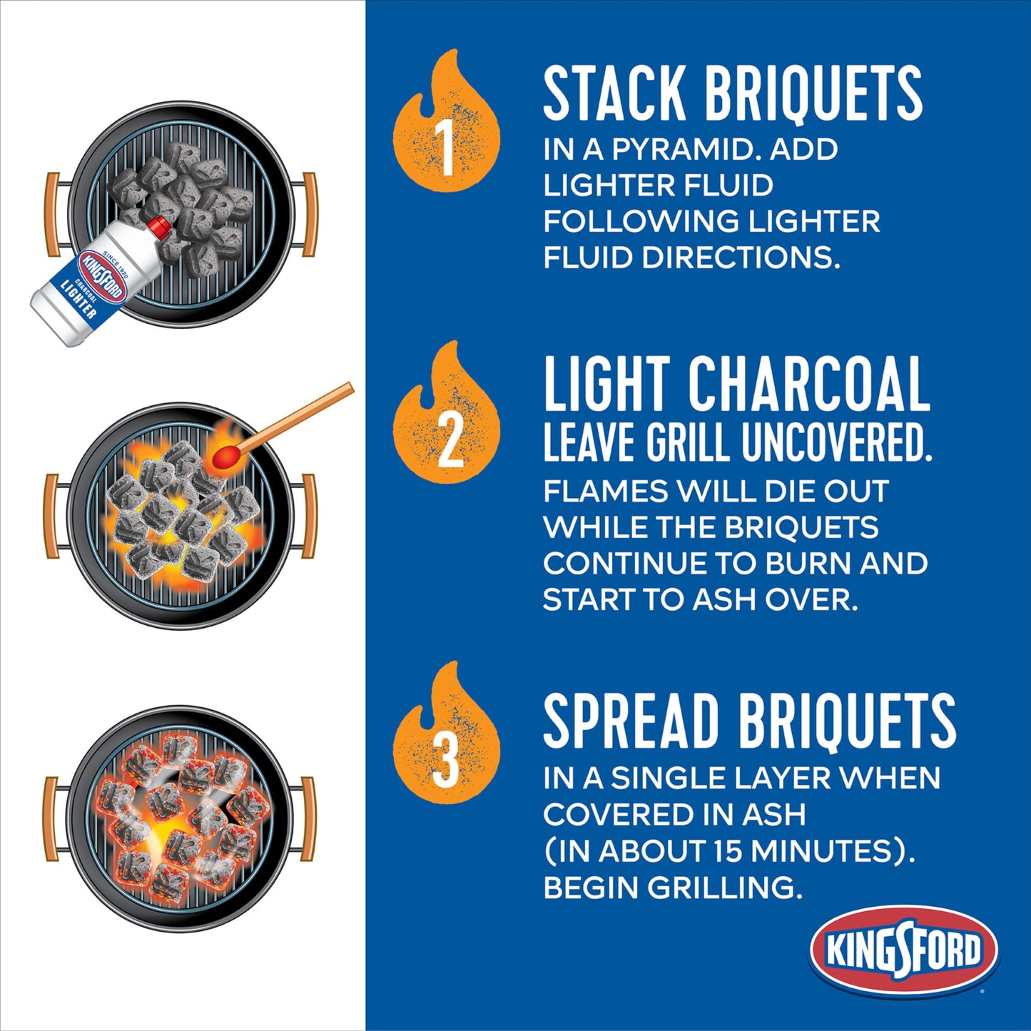 Kingsford Original Charcoal Briquettes, BBQ Charcoal for Grilling, 16 Pounds (Package May Vary)