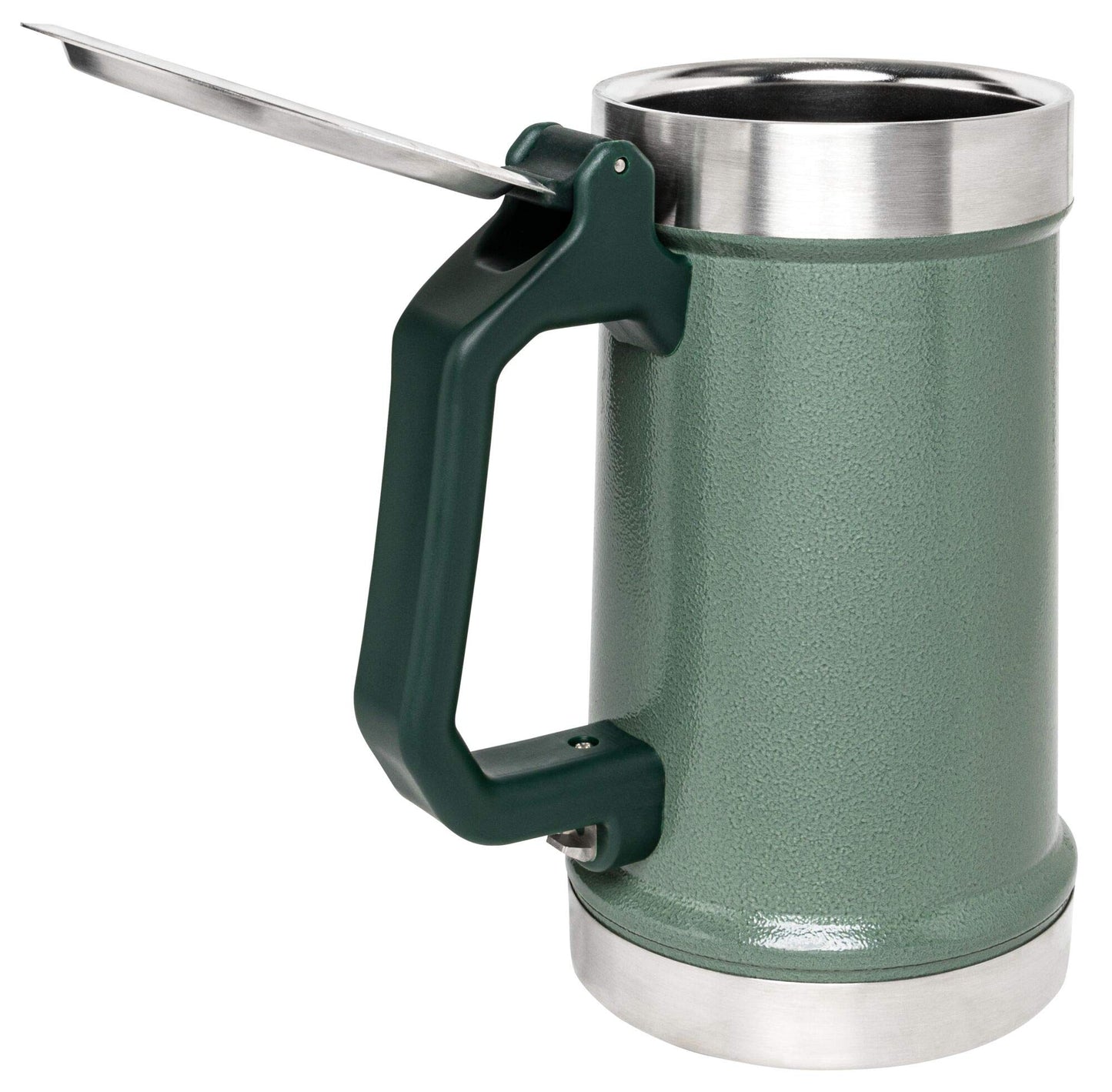 Stanley Classic Beer Stein with Bottle Opener, 24 oz Insulated Beer Party Mug and Tumbler, Hammertone Green