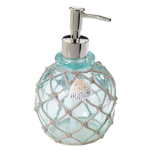 Avanti Linens - Lotion Pump/Soap Dispenser, Countertop Accessories, Beach Inspired Bathroom Decor (Seaglass Collection)