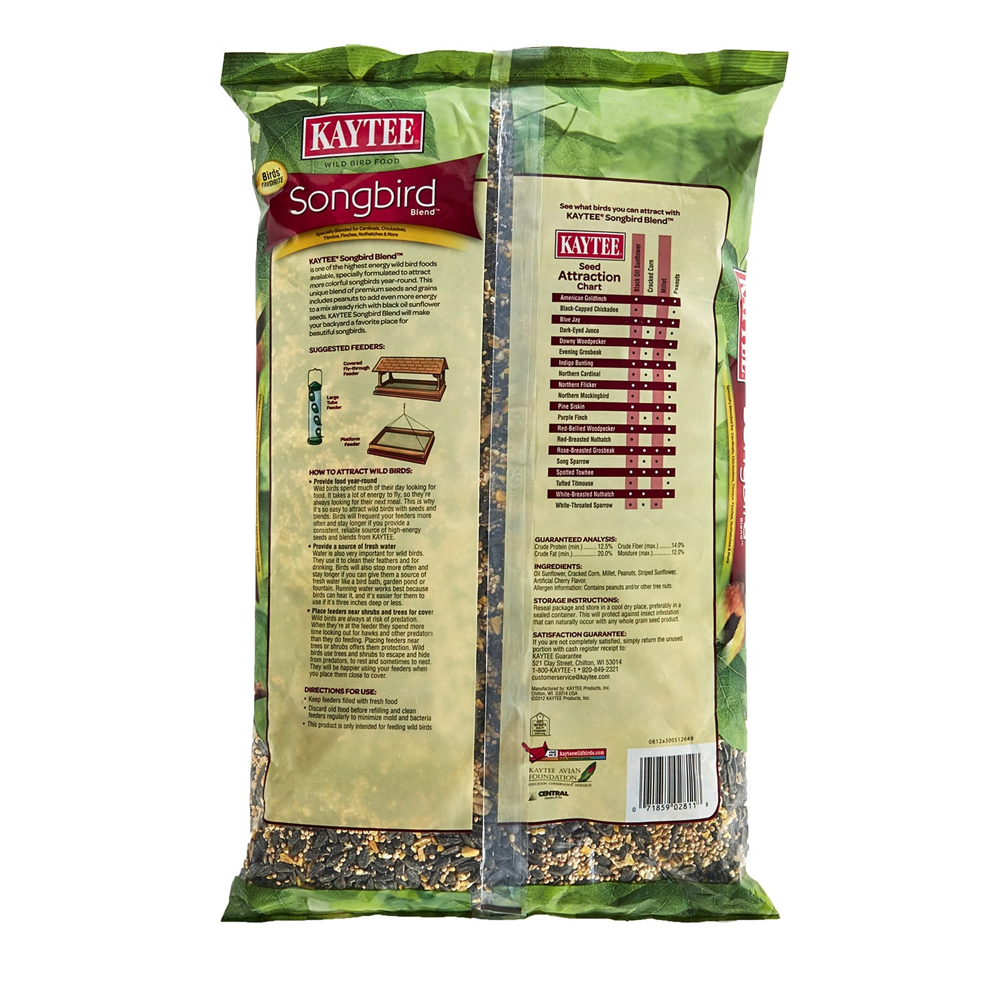 Kaytee Wild Bird Songbird Blend Food Seed, 7 Pound