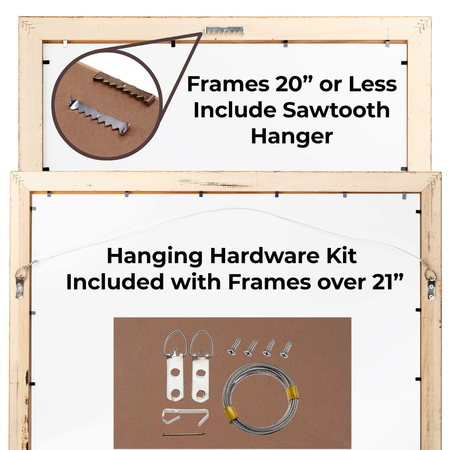 Poster Palooza 4x7 Frame White Solid Wood Picture Frame | Complimentary UV Acrylic Plexiglass, Foam Board Backing & Hanging Hardware Included - 4x7 Inch Frame