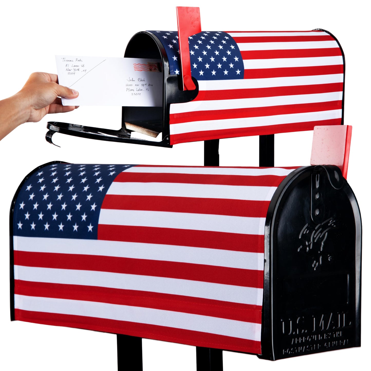 USA Magnetic Mailbox Cover – Durable & Stylish Patriotic Mailbox Covers Size 18 x 21 Inch - American Flag Design Easy to Install & UV-Resistant with Strong Magnet for All Seasons