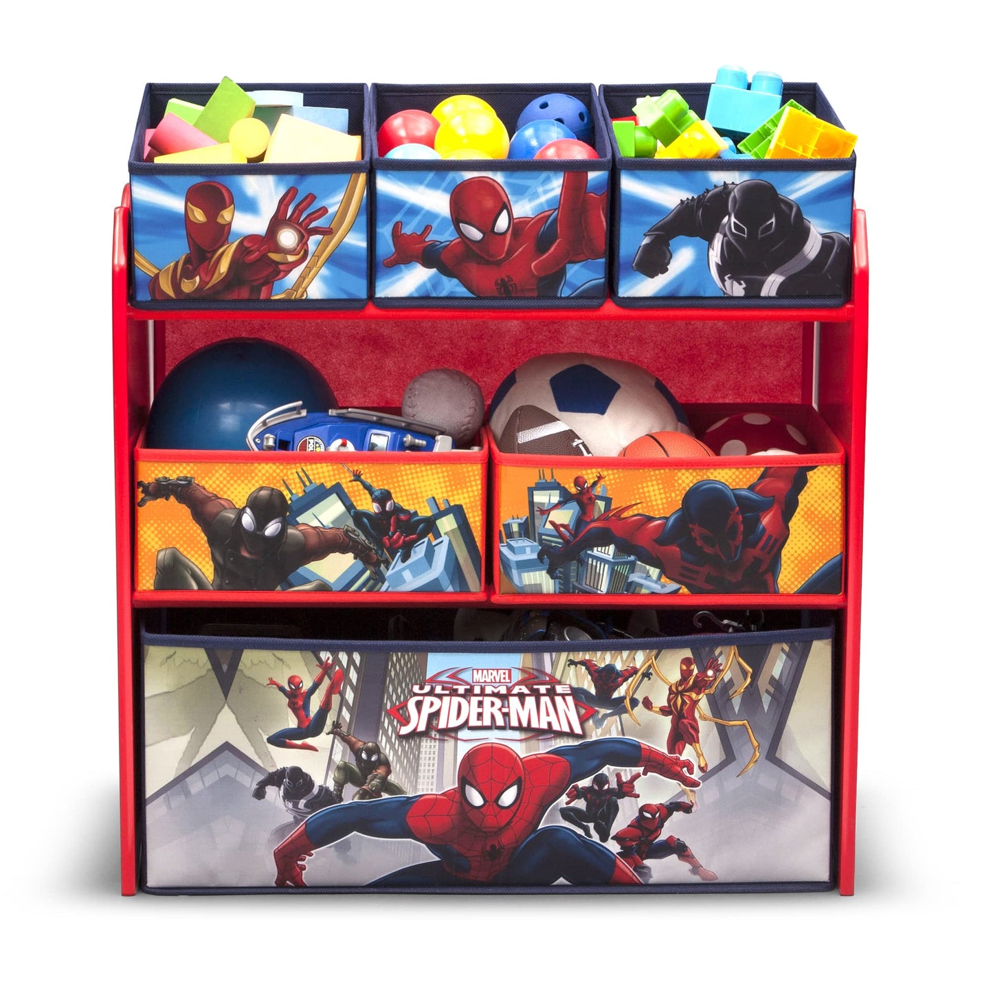 Delta Children Multi-Bin Toy Organizer, Marvel Spider Man