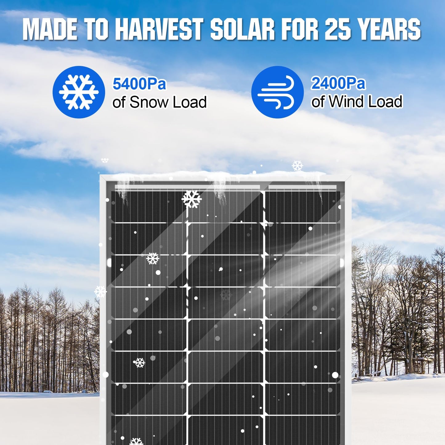 ECO-WORTHY 400W Solar Panels 4pcs 100 Watt 12 Volt Monocrystalline Solar Panel Module for Off Grid PV Power for Home, Camping, Boat, Shed Farm, RV