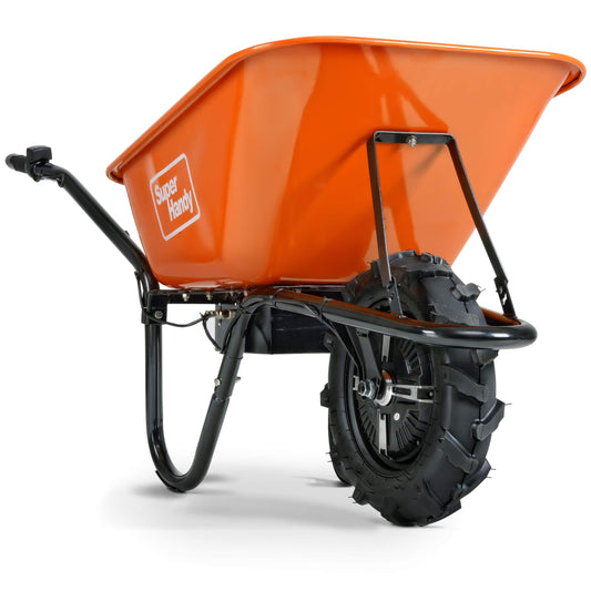 SuperHandy Wheelbarrow Electric Powered Utility Cart 24V 12Ah 500W 330LBS (150kgs) Capacity Material Debris Hauler