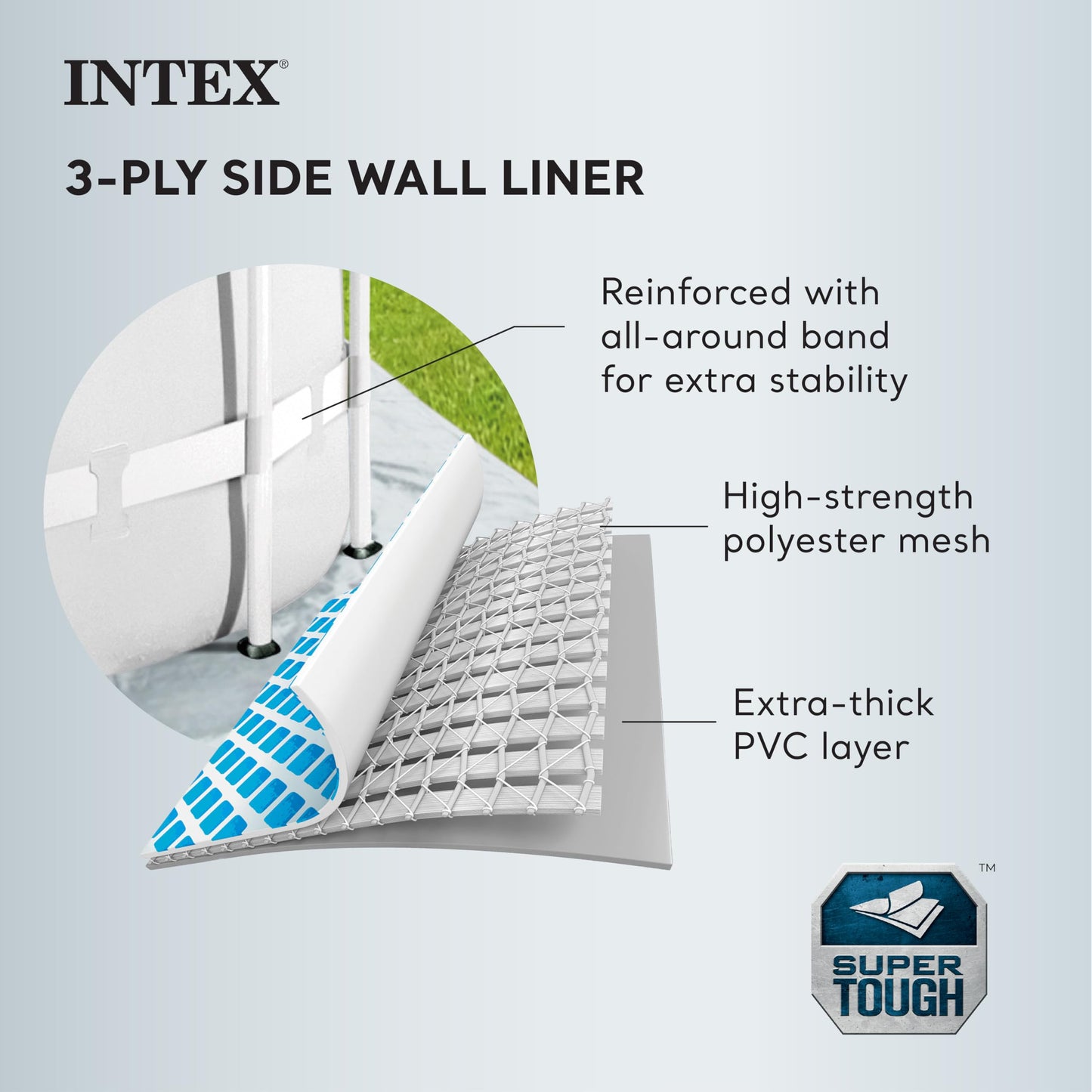 Intex 26701EH Prism Frame Premium Above Ground Swimming Pool Set: 10ft x 30in – Includes 330 GPH Cartridge Filter Pump – SuperTough Puncture Resistant – Rust Resistant – 1185 Gallon Capacity