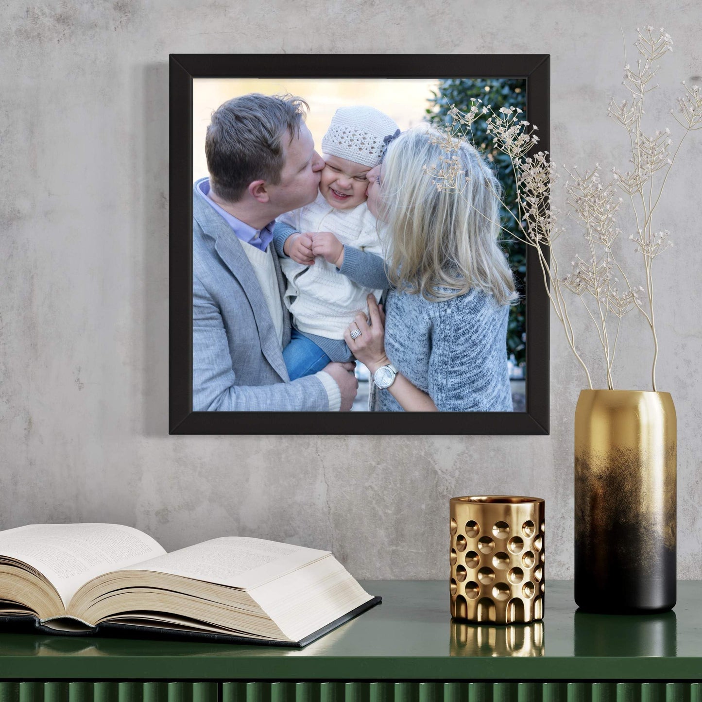 Poster Palooza 4x7 Frame Black Solid Wood Picture Frame | 0.75 Inch Moulding Width | Includes UV Acrylic Plexiglass, Foam Board Backing & Hanging Hardware