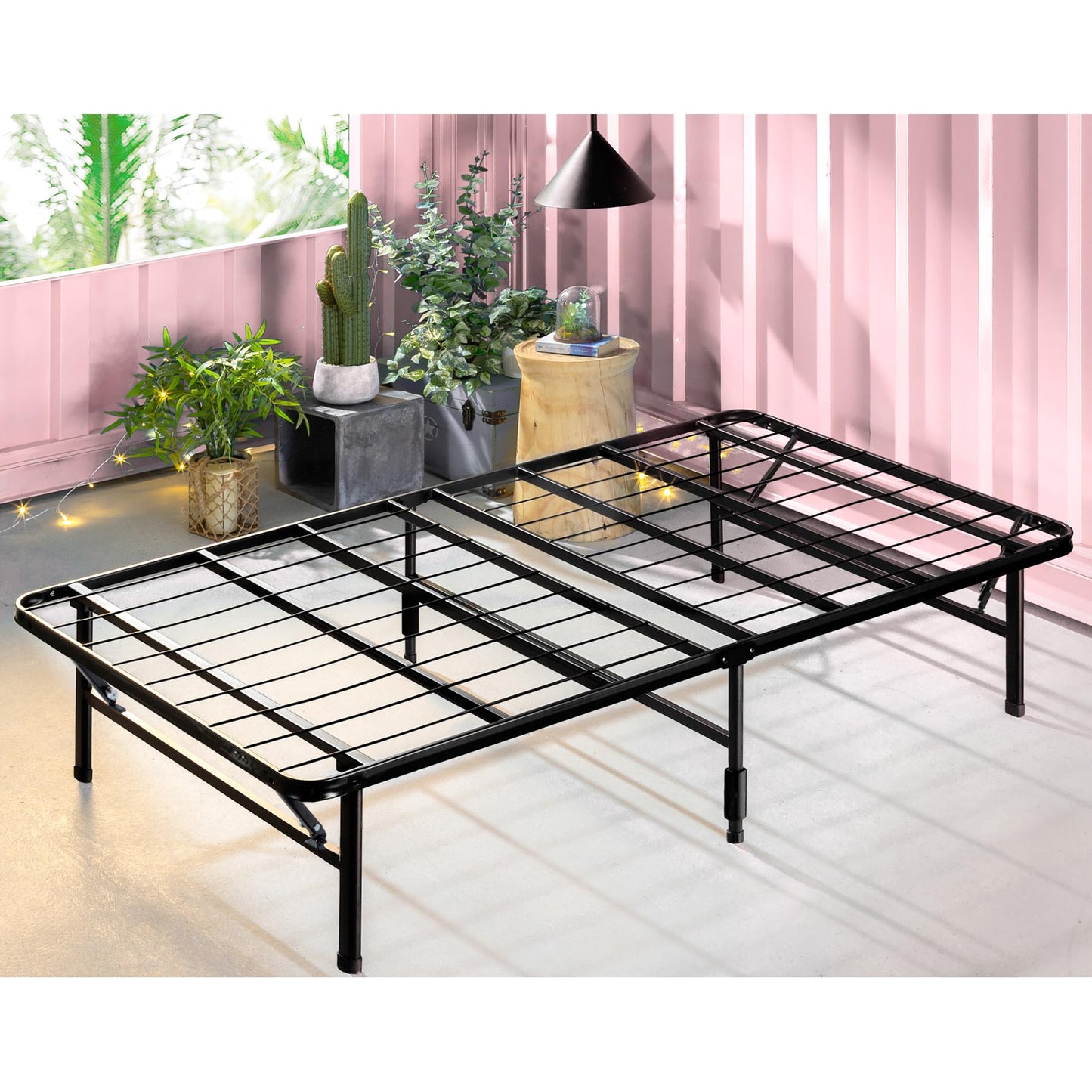 ZINUS SmartBase Tool-Free Assembly Mattress Foundation, 14 Inch Metal Platform Bed Frame, No Box Spring Needed, Sturdy Steel Frame, Underbed Storage, Twin XL