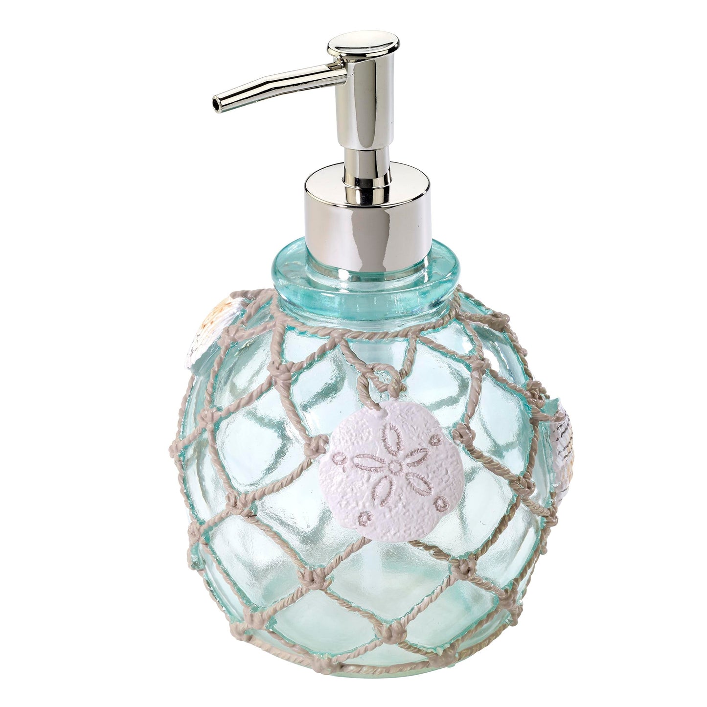 Avanti Linens - Lotion Pump/Soap Dispenser, Countertop Accessories, Beach Inspired Bathroom Decor (Seaglass Collection)