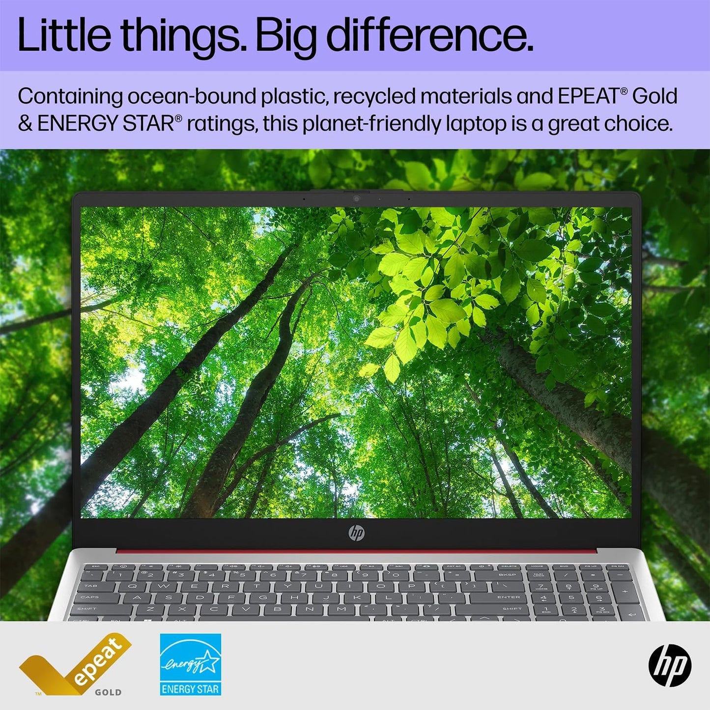 HP 15.6" Portable Laptop (Include 1 Year Microsoft 365), HD Display, Intel Quad-Core N200 Processor, 16GB RAM, 128GB Storage, Wi-Fi 5, Webcam, HDMI, Numeric Keypad, Windows 11 Home, Red