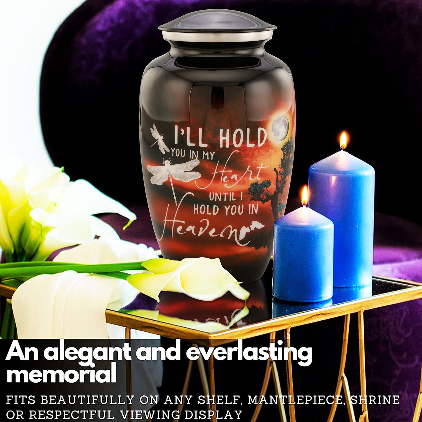 Adult Urn, Cremation Urns for Human Adult Ashes Men & Women,Urns for Ashes Adult Male & Female, Urns for Human Ashes Adult Female & Male, Burial & Funeral Urn, Decorative Urns - Upto 200 LBS