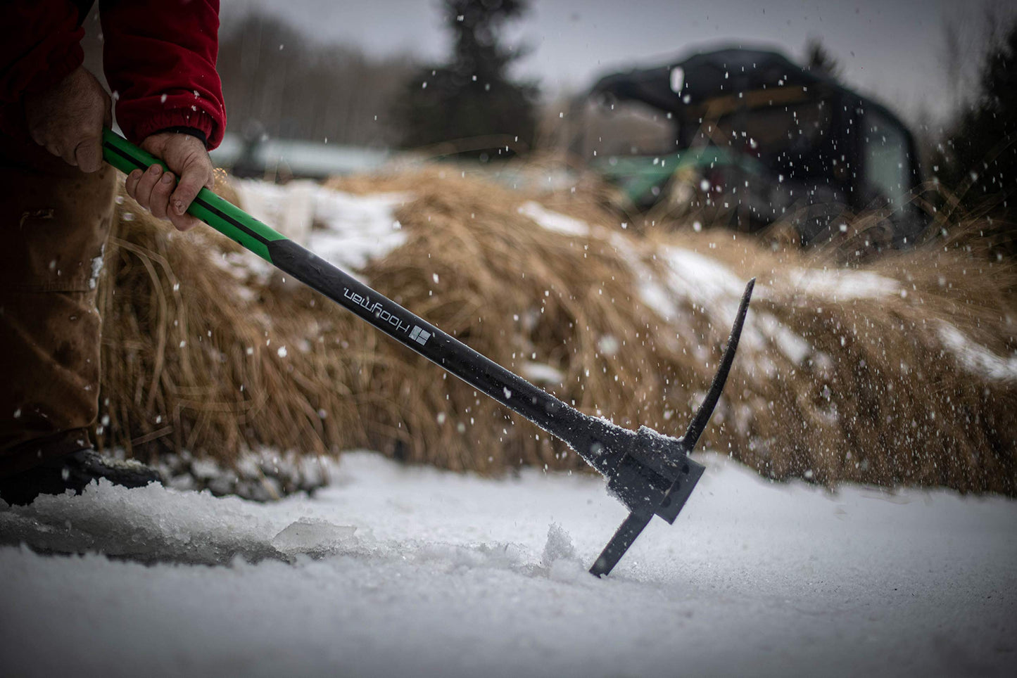 Hooyman Pick Mattock with Heavy Duty Forged Head Construction, Solid Fiberglass Core, Ergonomic No-Slip H-Grip Handle, Garden Pick Axe, and Adze Hoe for Gardening, Landscaping, Yard Work, and Outdoors