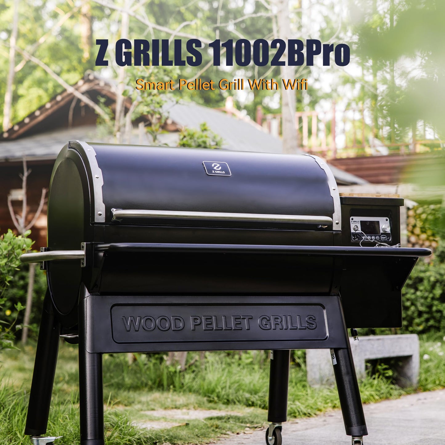 Z GRILLS Wood Pellet Grill and Smoker with PID Controller, 1068 sq. in Cooking Area with Wi-Fi, Black