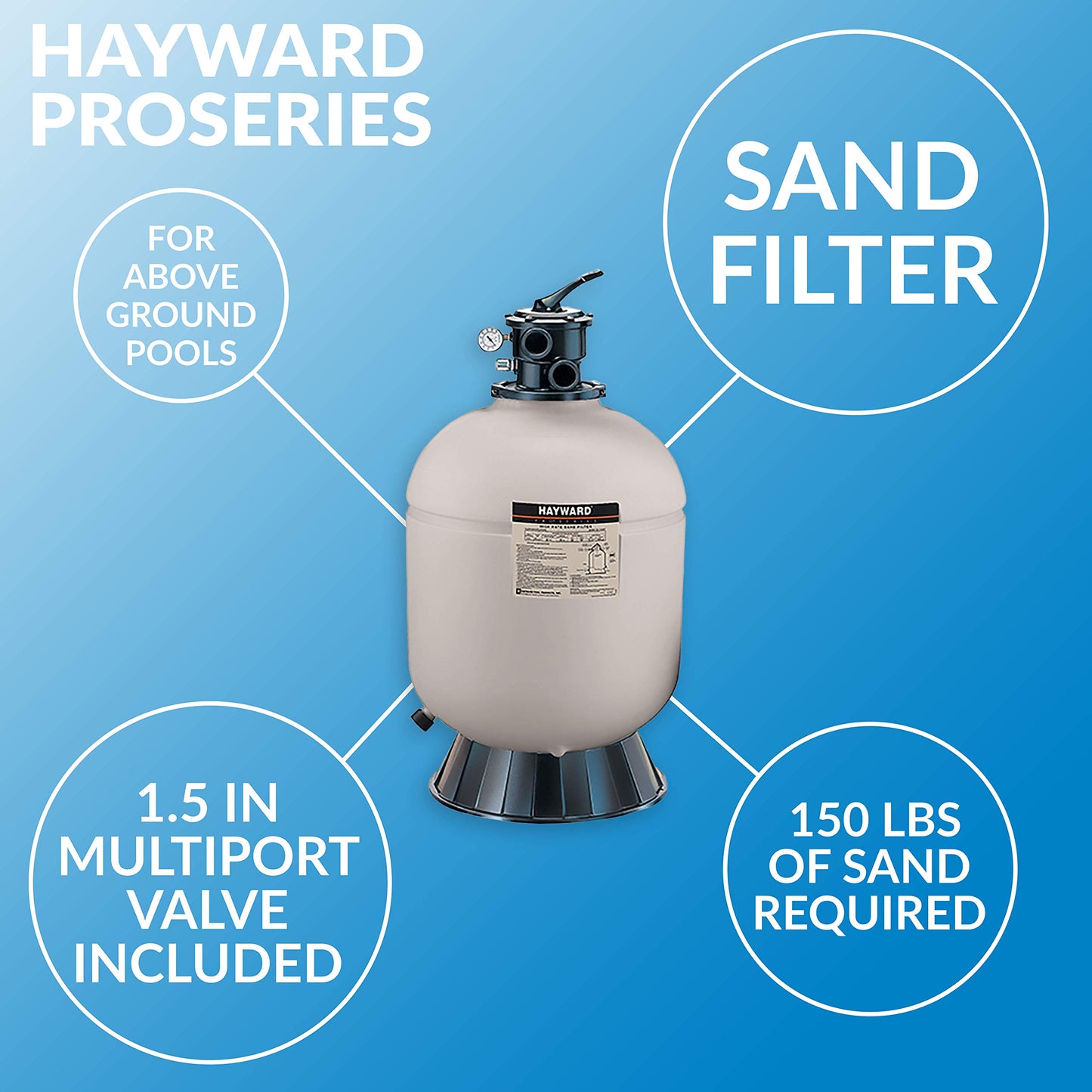 Hayward Pool Filter, 18 Inch (W3S180T), Tan