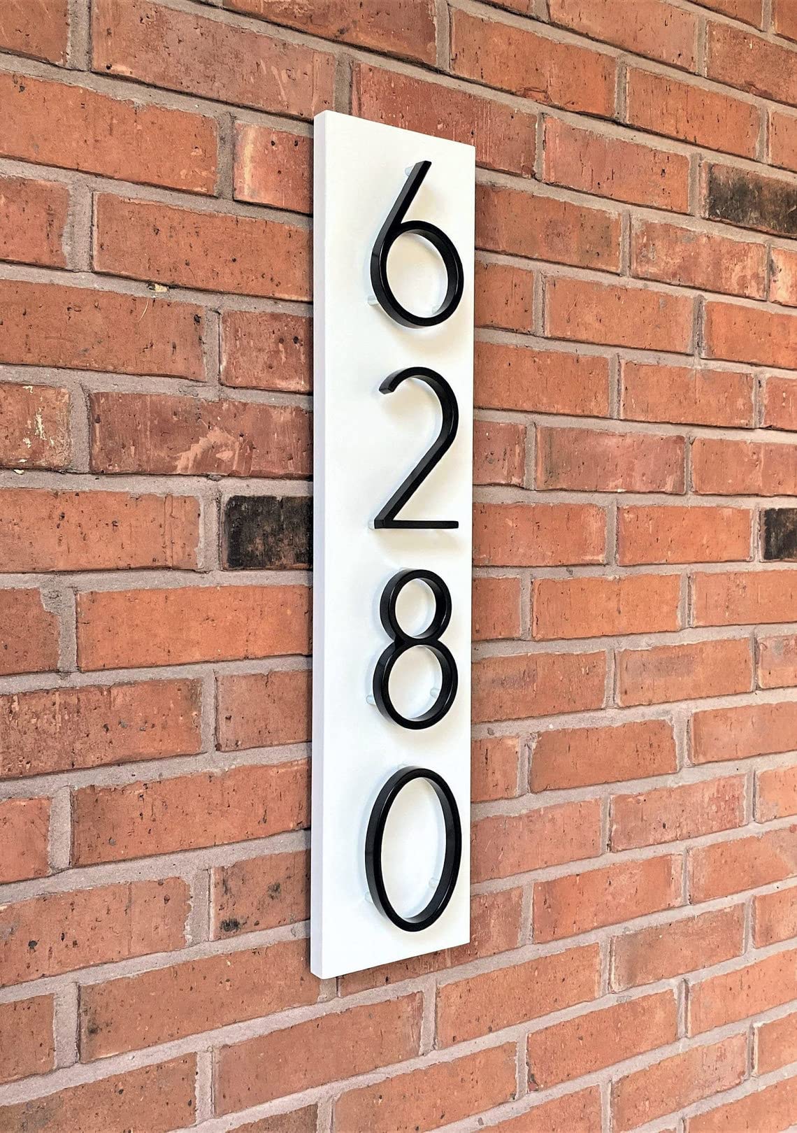 6 inch Stainless Steel Floating House Number, Metal Modern House Numbers, for Outdoor Mailbox Yard Home Wall DoorGarage Gate with Nail Kit, Coated Black, 911 Visibility Signage