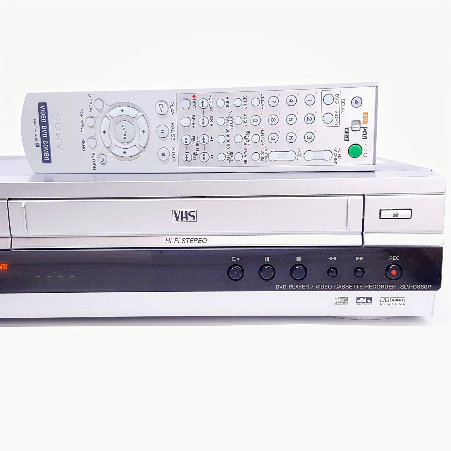 Sony SLV-D360P DVD Player/Video Cassette Recorder Combination 4-Head Hi-Fi VHS Player/CD Player W/Progressive Scan, Dolby Digital, DTS Digital Out.