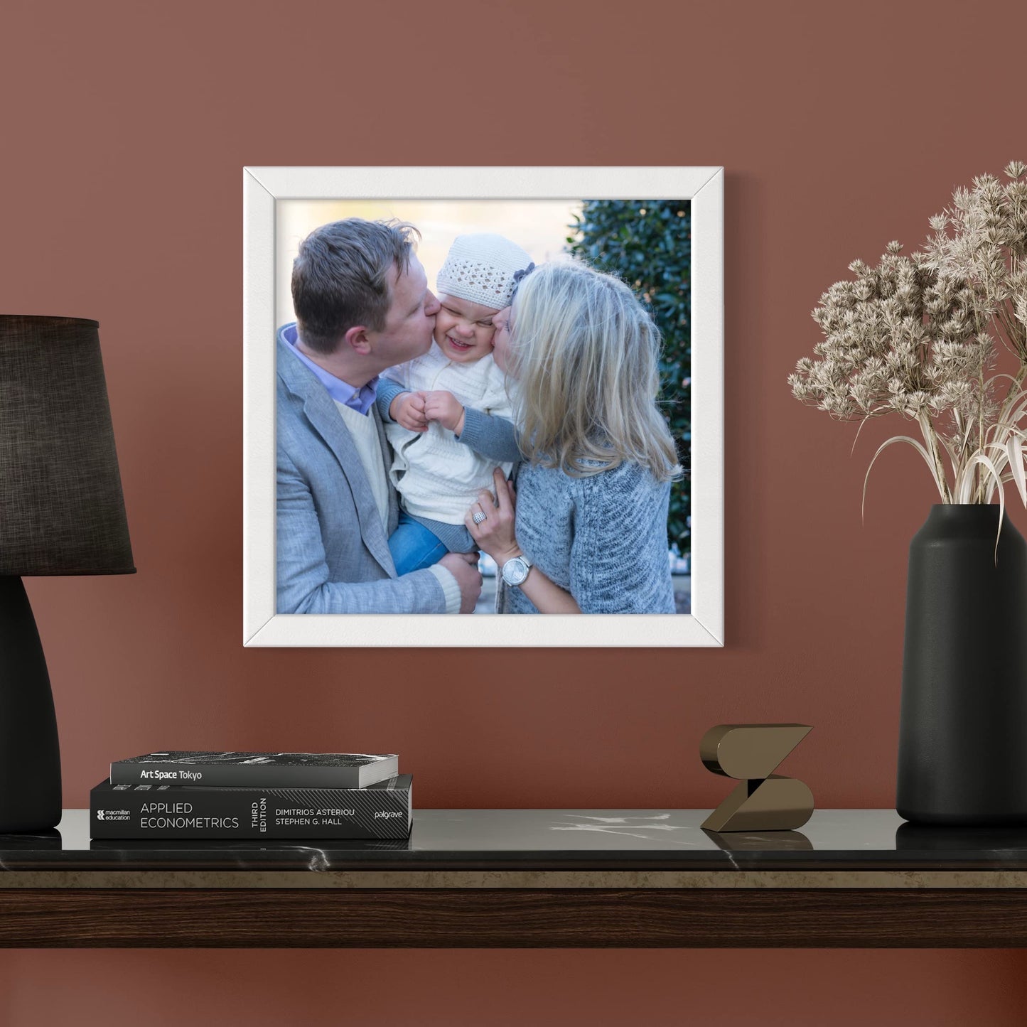 Poster Palooza 4x7 Frame White Solid Wood Picture Frame | Complimentary UV Acrylic Plexiglass, Foam Board Backing & Hanging Hardware Included - 4x7 Inch Frame