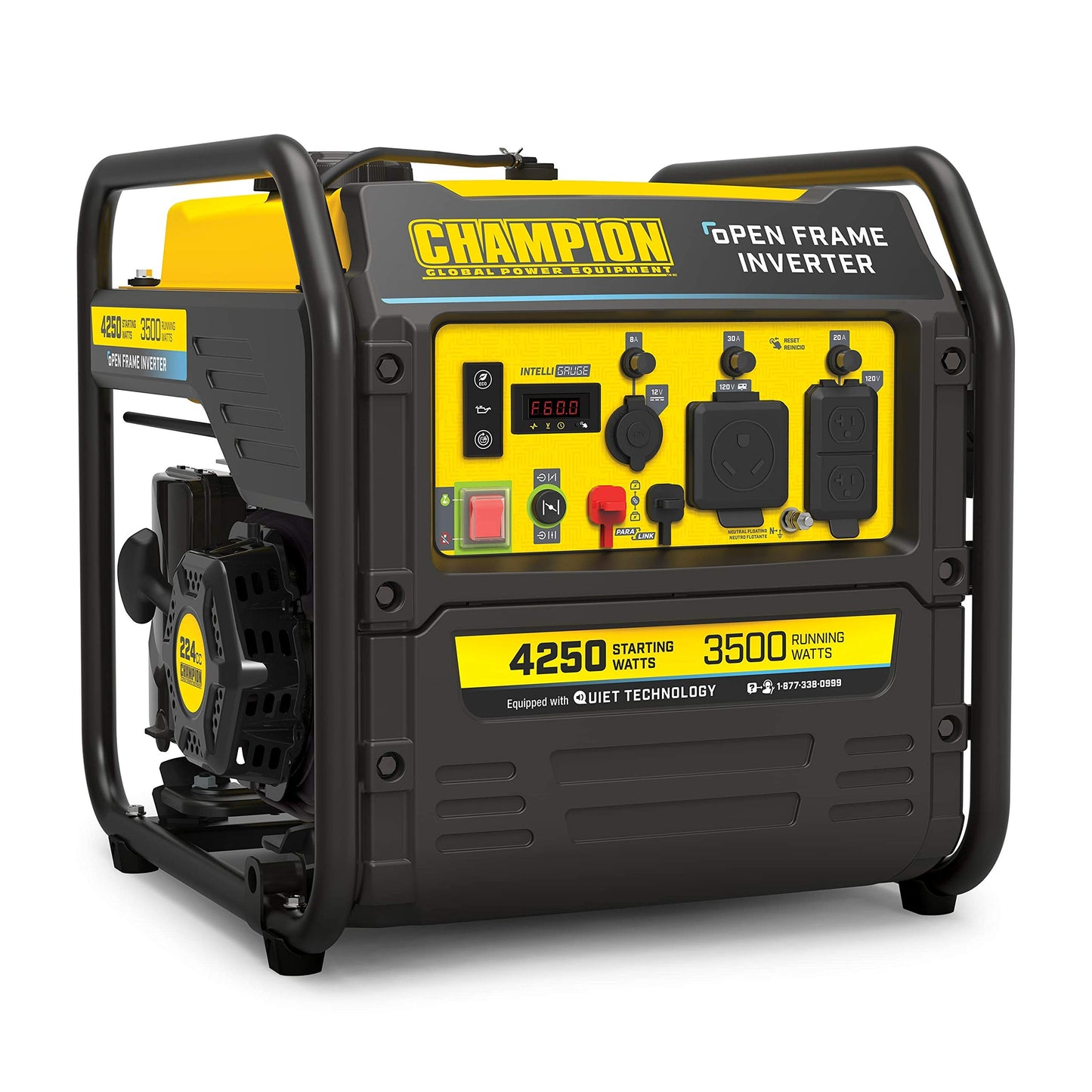 Champion Power Equipment 4250-Watt RV Ready Portable Open Frame Inverter Generator with Quiet Technology