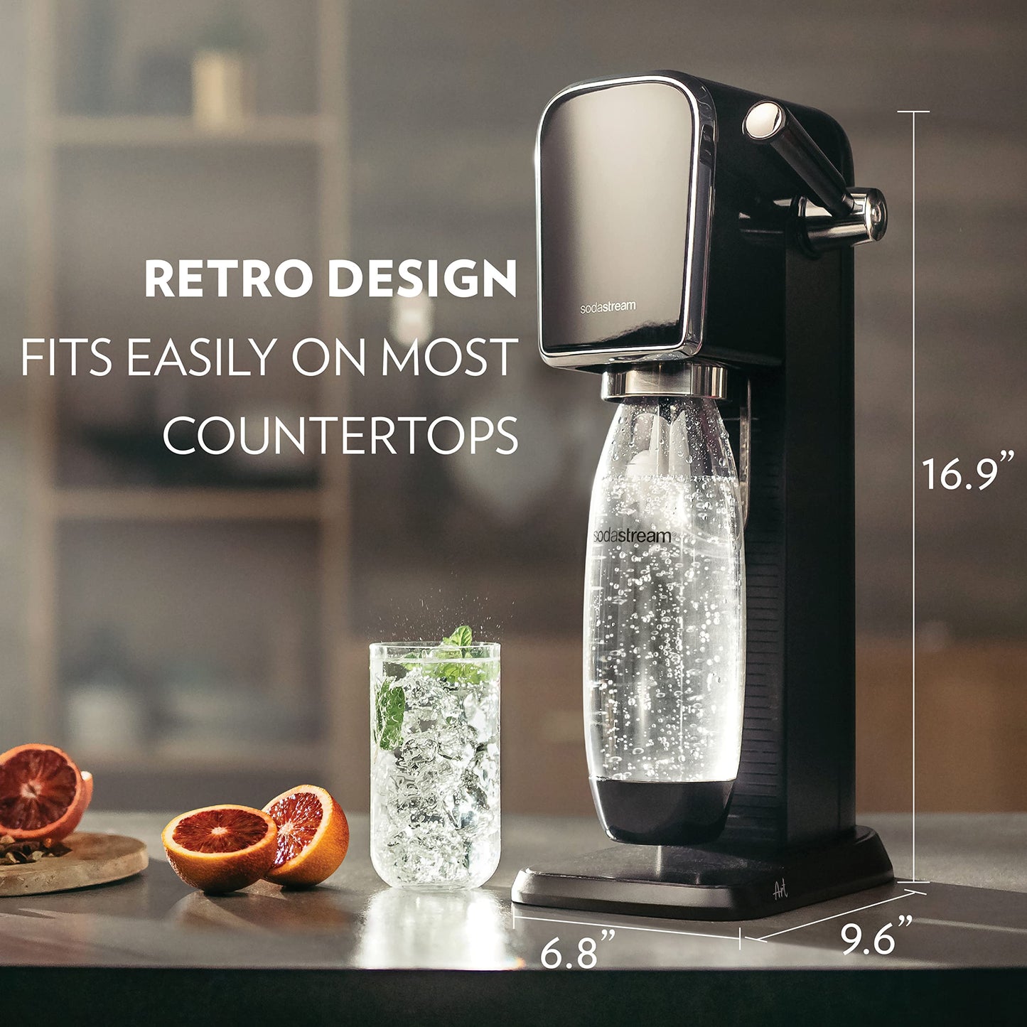 SodaStream Art Sparkling Water Maker Bundle (White), with CO2, DWS Bottles, and Bubly Drops Flavors
