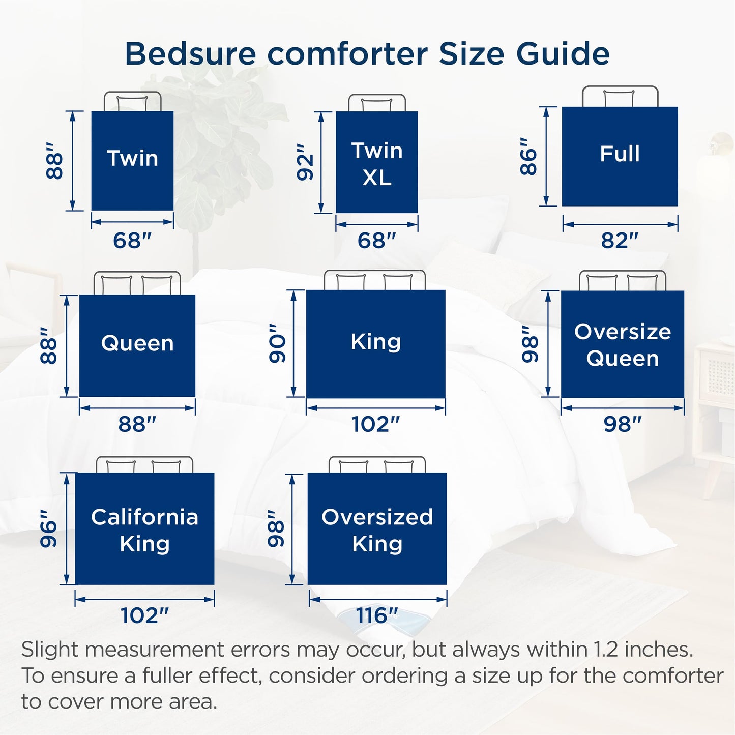 Bedsure Comforter Duvet Insert - Quilted Comforters Full Size, All Season Duvet, Down Alternative Bedding Comforter with Tabs(White,Full 86"x82")