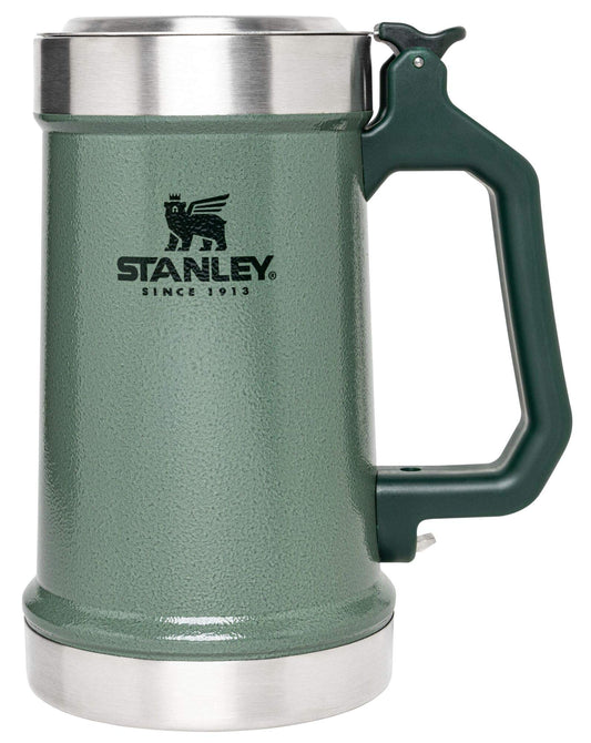 Stanley Classic Beer Stein with Bottle Opener, 24 oz Insulated Beer Party Mug and Tumbler, Hammertone Green