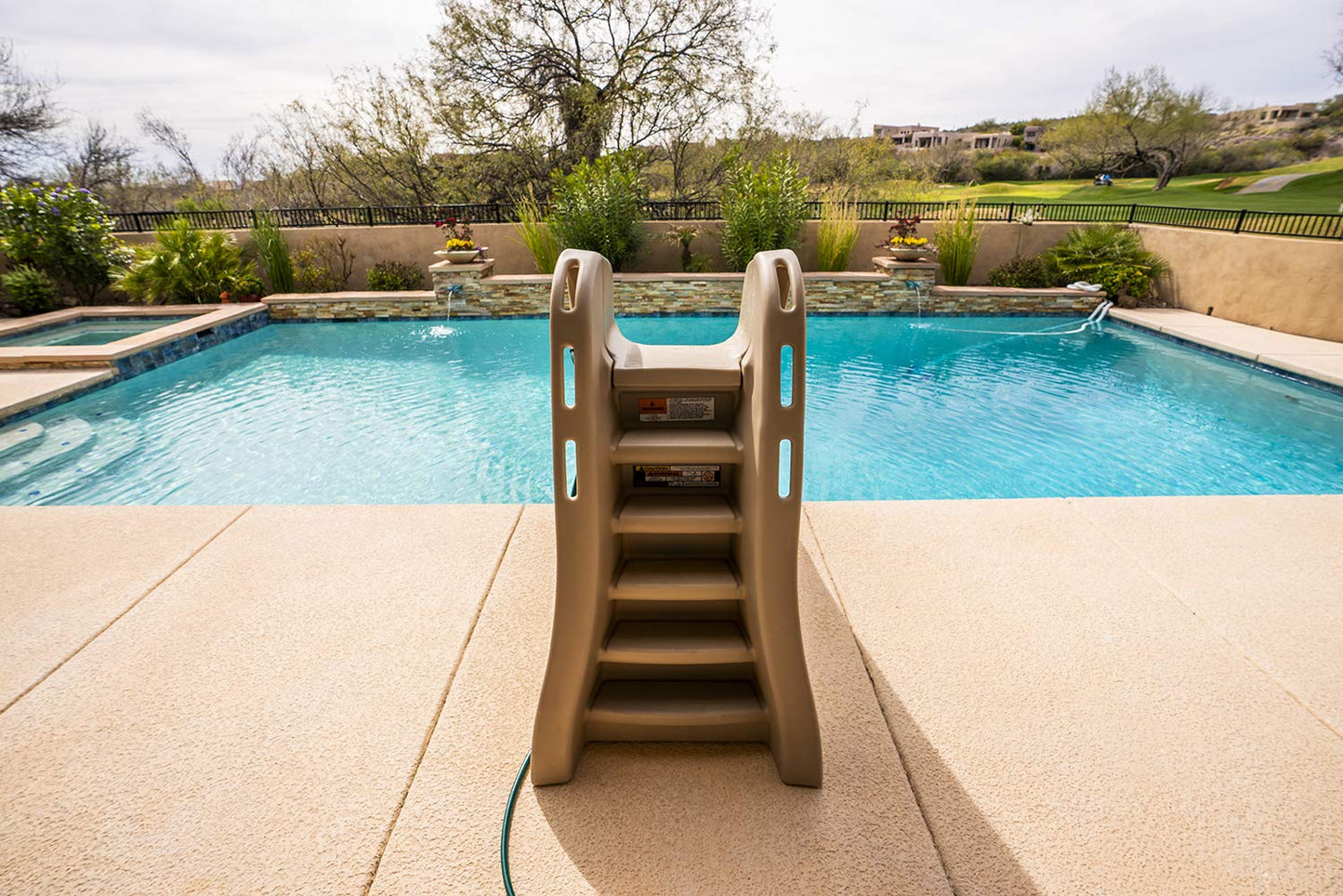 S.R. Smith 660-209-5810 SlideAway Removable In-Ground Pool Slide, Taupe