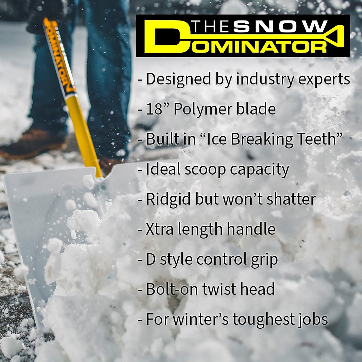 The Snow Dominator - Snow Pusher & Scoop Combo Tool