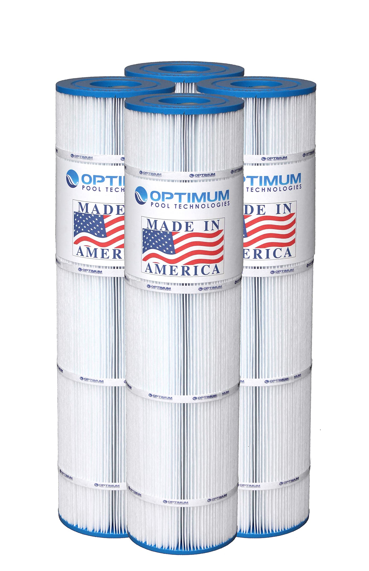 Optimum Pool Technologies® Pool Filter 4-Pack, Compatible Replacement for Pentair® Clean & Clear Plus 420 178584, R173576, Unicel C-7471, Pleatco PCC105, & Filbur FC-FC-6470, FC-1977 Filter Cartridges