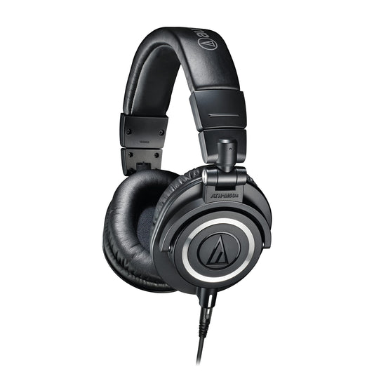 Audio-Technica ATH-M50X Professional Studio Monitor Headphones, Black, Professional Grade, Critically Acclaimed, with Detachable Cable