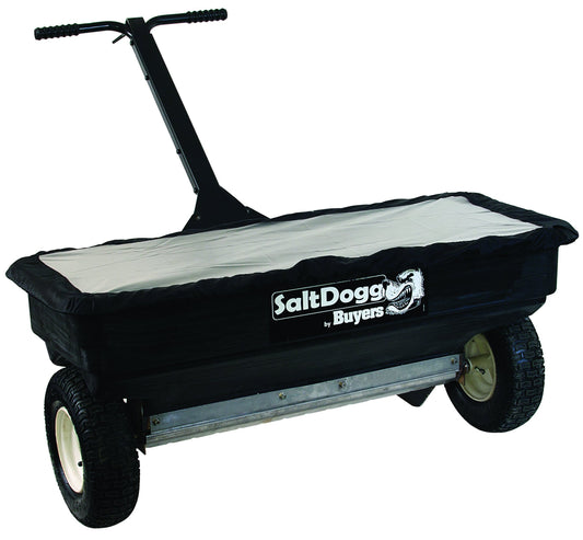 SaltDogg WB400 Professional 200 lb Capacity Walk Behind Drop Salt Spreader, Black