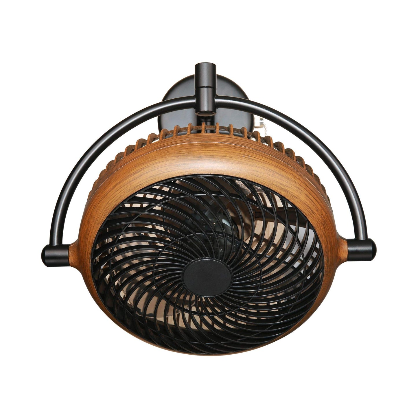 Parrot Uncle Wall Mount Fans 10 Inch Wall fans Oscillating Plug in Ceiling Fans Vintage Wall Mounted Fan Small Folding Rotating Fans with Adjustable Arm for Bathroom Kitchen Dinning Room, Walnut