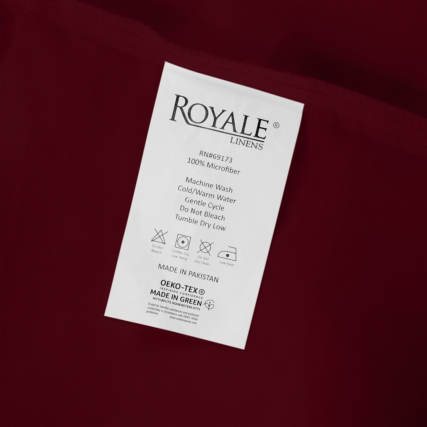 Royale Linen 2 Pack Bulk Flat Sheet Set - Top Sheet - 1800 Microfiber - Wrinkle & Stain Resistant - for Hotel, Massage, Hospital, Dorm - California King Flat Sheet Sold Separately (KingCal, Burgundy)