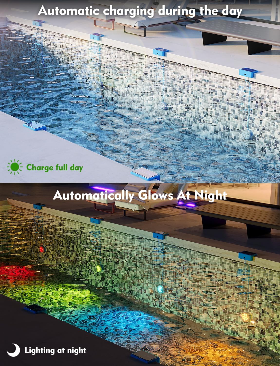 Solar Pool Lights for Inground Pools Waterproof with Remote, Outdoor Solar Lights, RGB 16 Colors Changing Submersible LED Pool Lights for Above Ground Pools Accessories, Pond, Garden Decoration, 4Pack