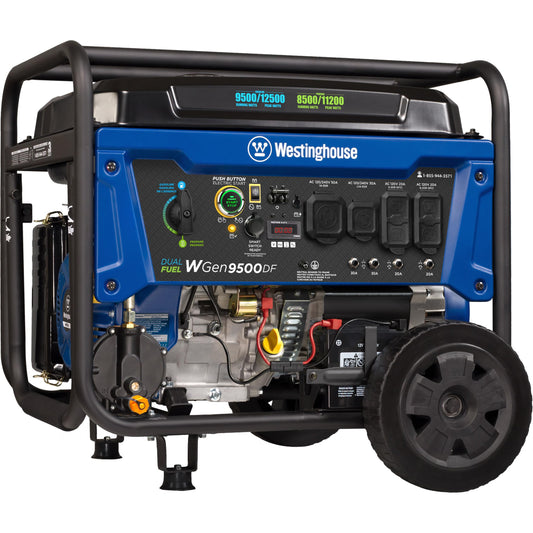 Westinghouse 12500 Watt Dual Fuel Home Backup Portable Generator, Remote Electric Start, Transfer Switch Ready, Gas and Propane Powered