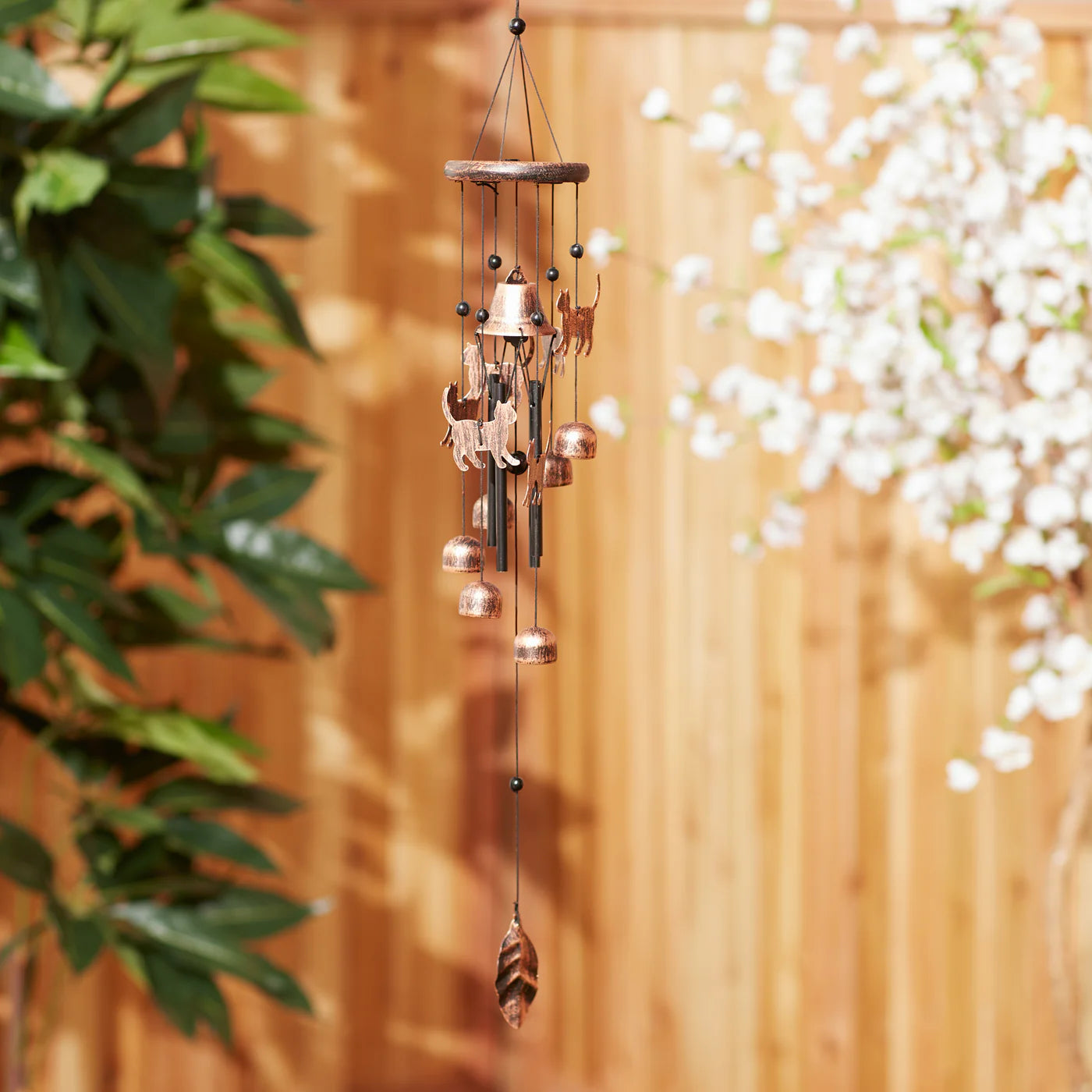 26" Bronze Cats Wind Chimes