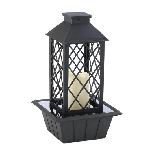 Black Lantern Tabletop Fountain { INCL.PUMP}