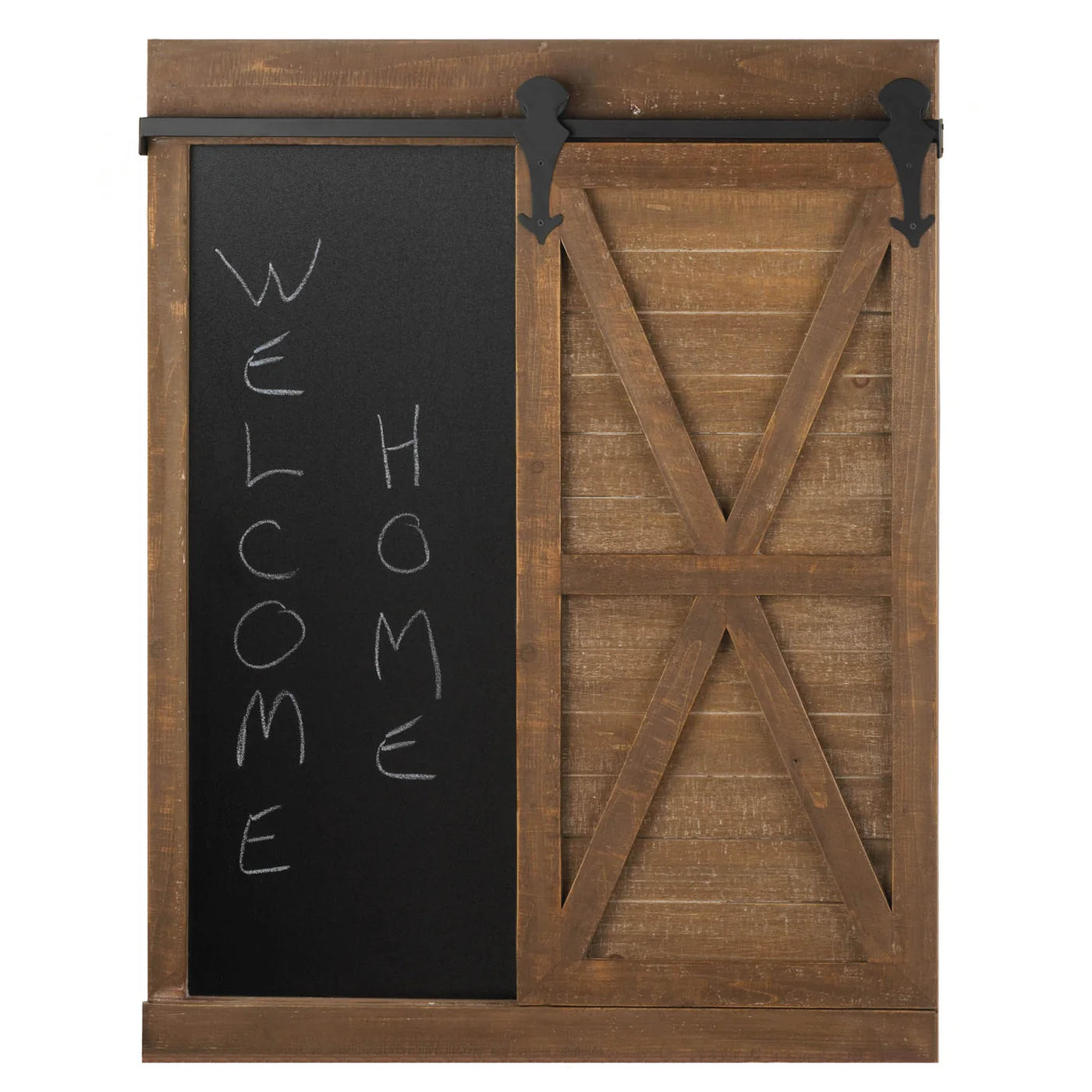 Chalkboard And Mirror With Barn Door