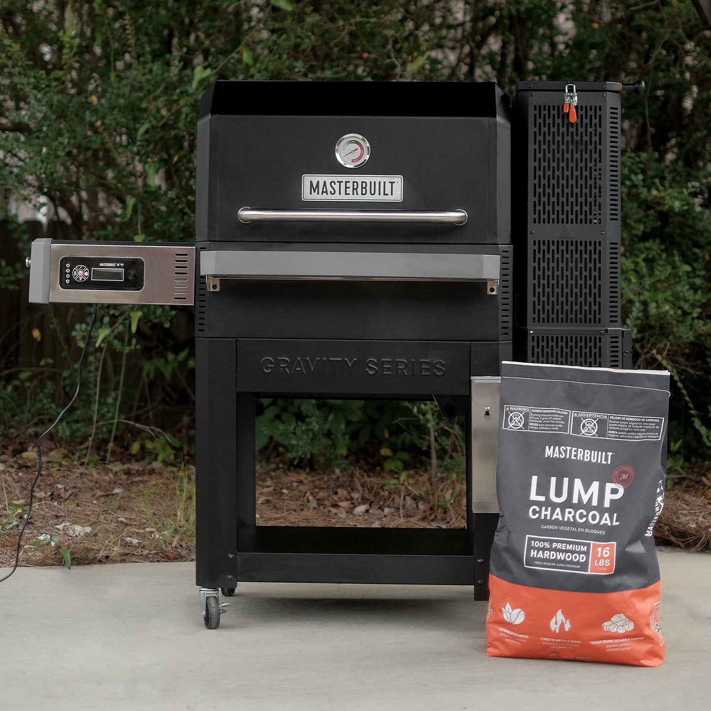 Masterbuilt® Premium Hardwood Lump Charcoal for Gravity Series Charcoal Grill and Smokers, Compatible with All Barrel, Kamado, and Kettle Grills, 1 Pack, 16LB